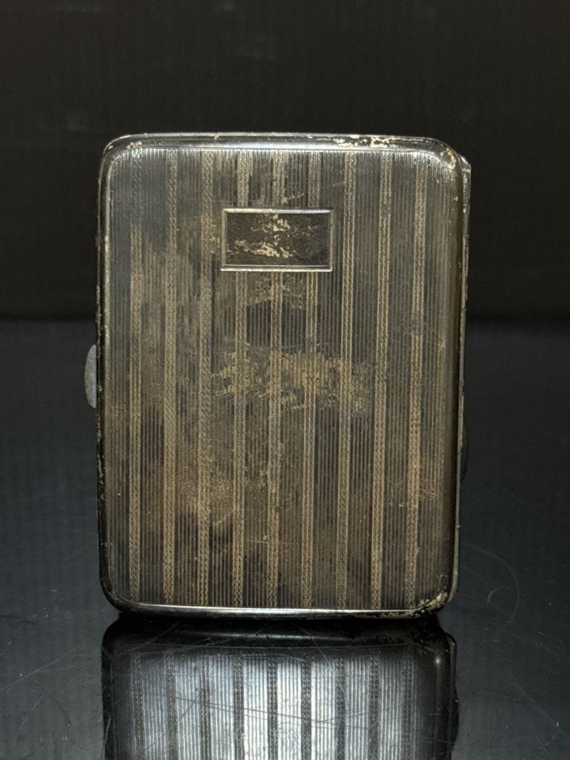 銀無垢 SILVER 950 刻印 銀製 煙草ケース アールデコ 約67.6g