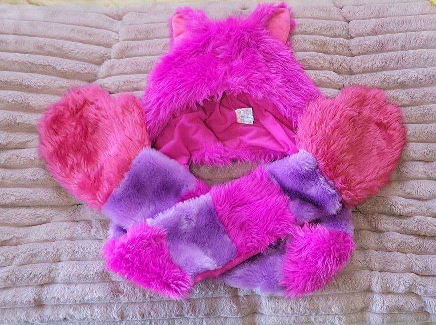 チェシャ猫　マフラー　ファンキャップ　マフラーキャップ　帽子　手袋　冬