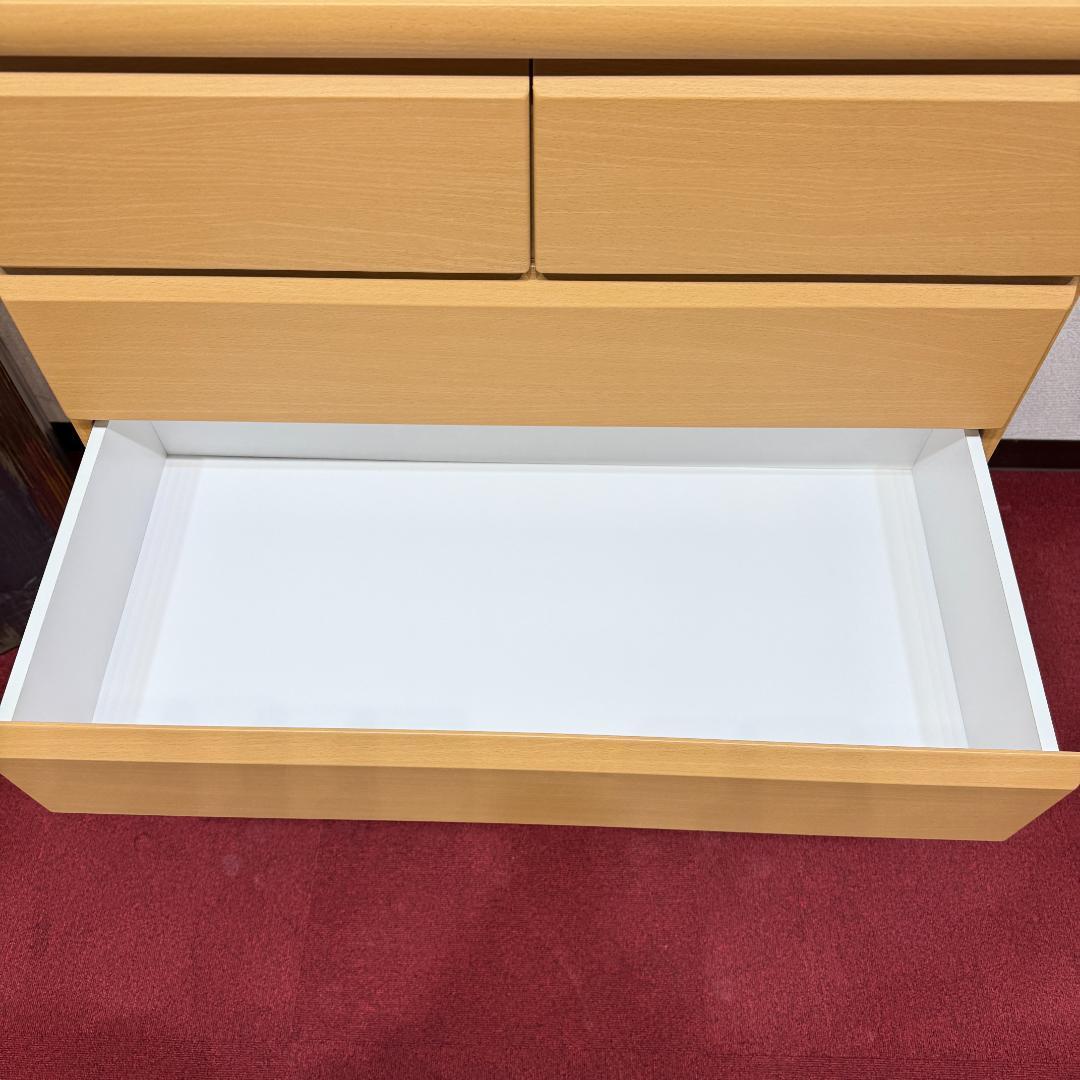 東京23区送料無料　大川家具ハイチェスト幅80㎝・タンス・収納・日本製