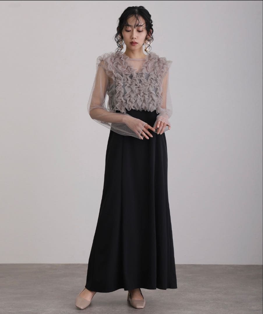 et.UNiVER ♡ Many way frill dress M ブラック