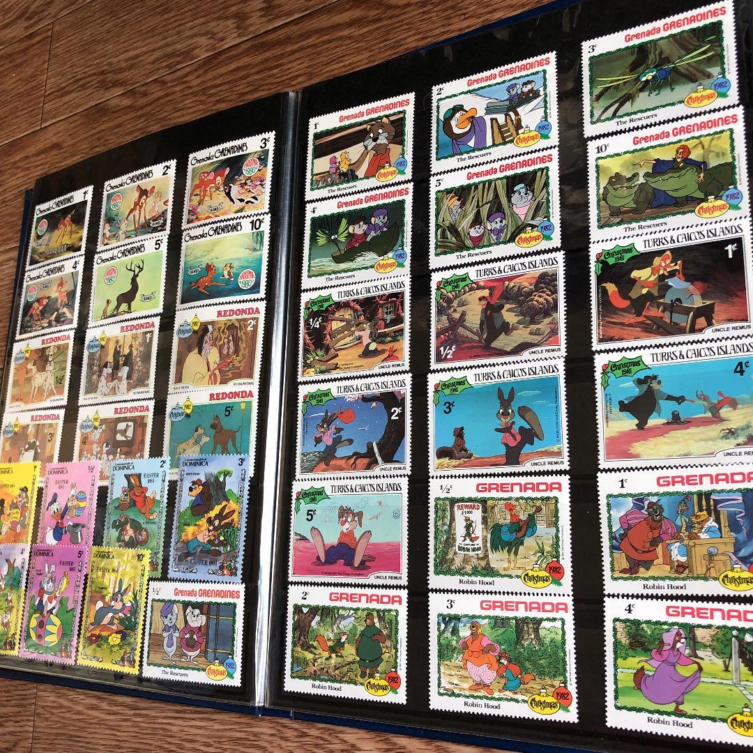 大コレクション！ディズニー切手388種！ストックブック、鑑賞シート収納！楽しい！