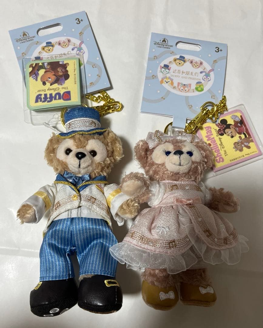 上海ディズニー 音楽祭限定ダッフィー&シェリーメイぬいぐるみキーチェーン