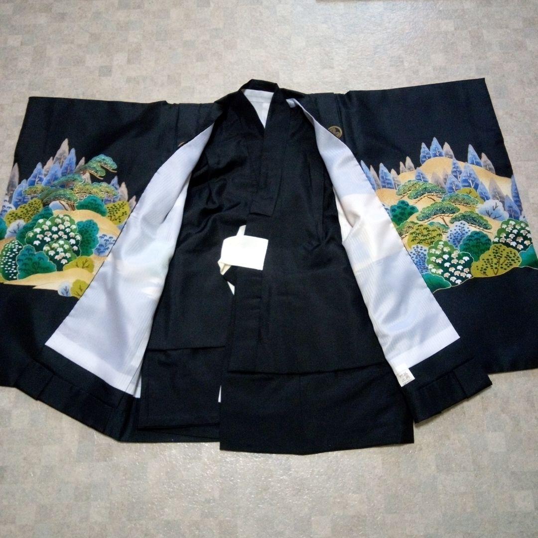 極美品【七五三5歳用】ワンタッチ袴付き羽織袴セット