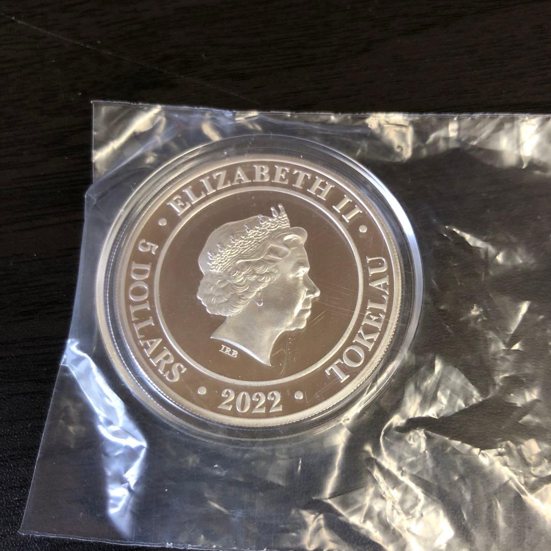 保証書付　2022年 トケラウ クロノス 銀貨 1オンス　銀貨