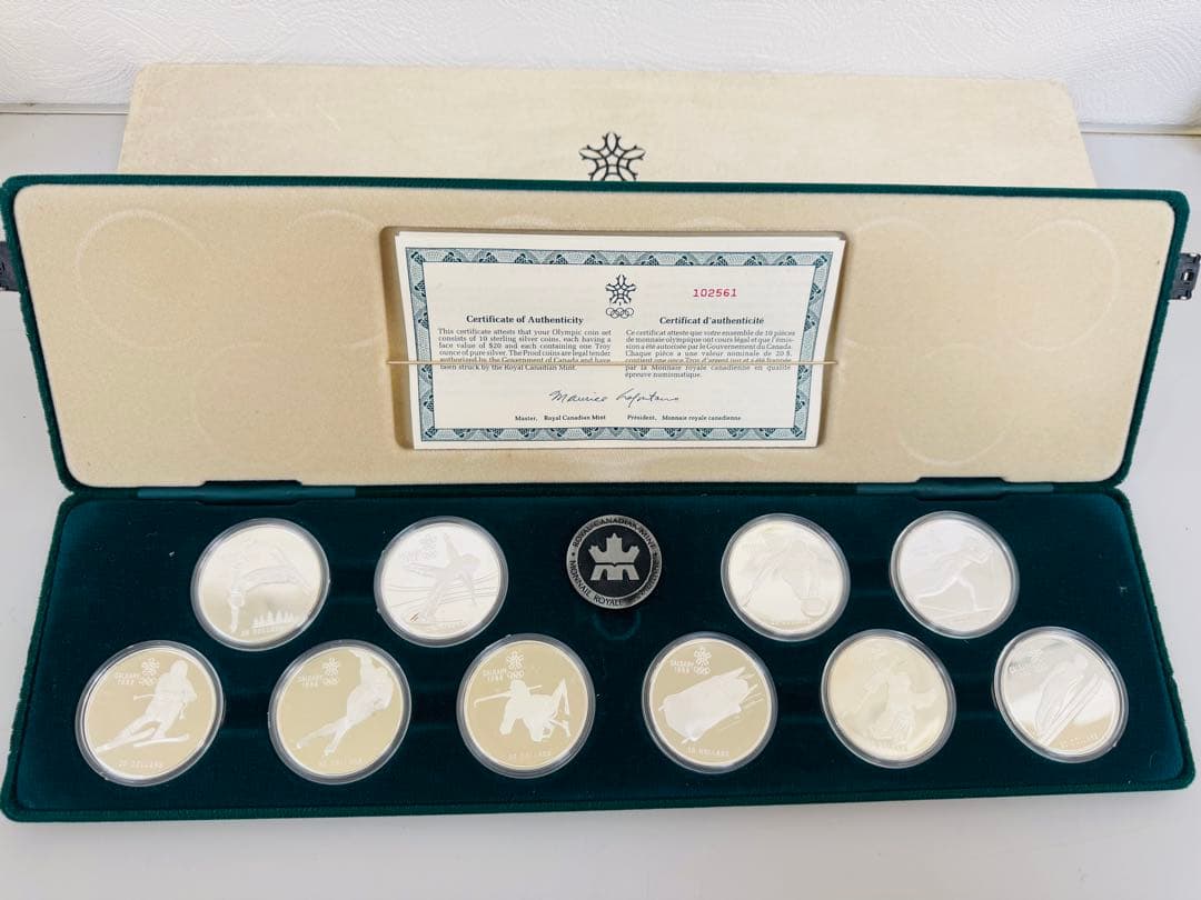 【希少】カナダカルガリーオリンピック　記念銀貨 1988年　10枚セット
