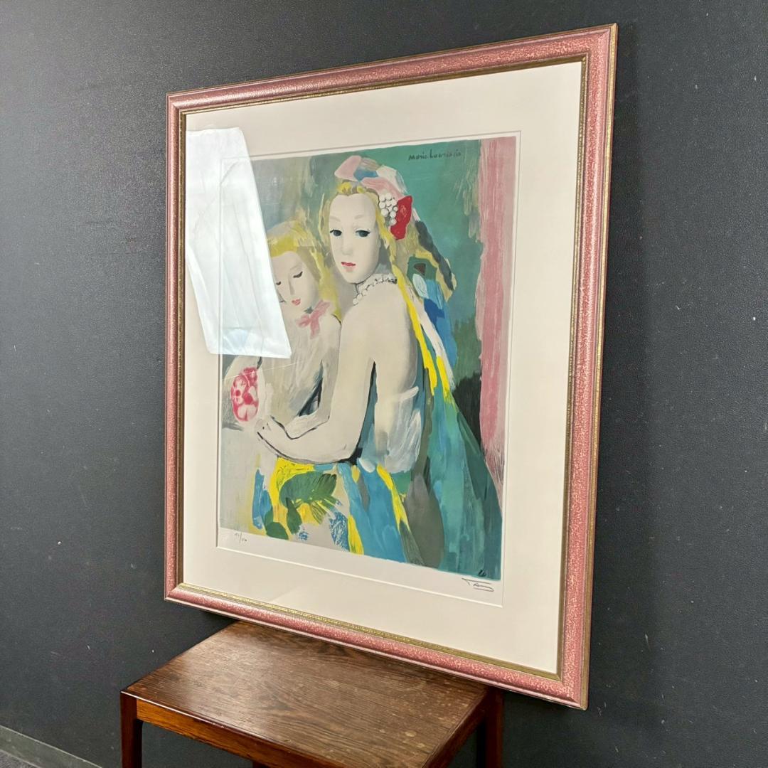 美品 マリー・ローランサン「夢想（二人の女）」リトグラフ 刷師サイン入 フランス