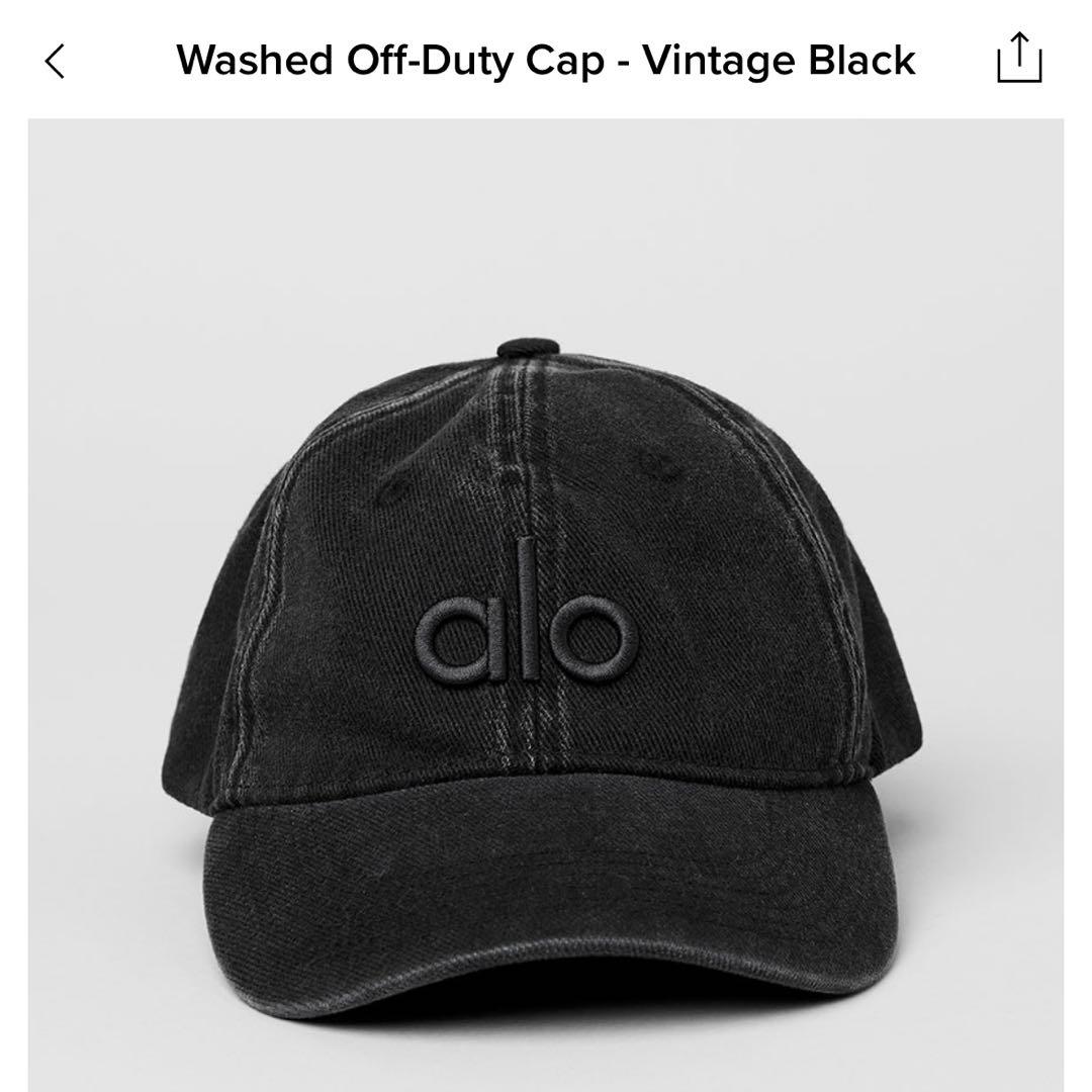 alo キャップ Washed Off Duty Cap Black
