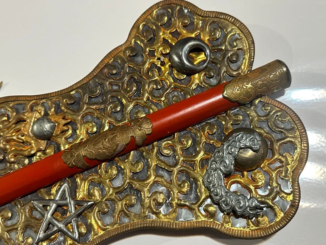 軍配団扇 時代金工 飾り金具 彫金 金属工芸