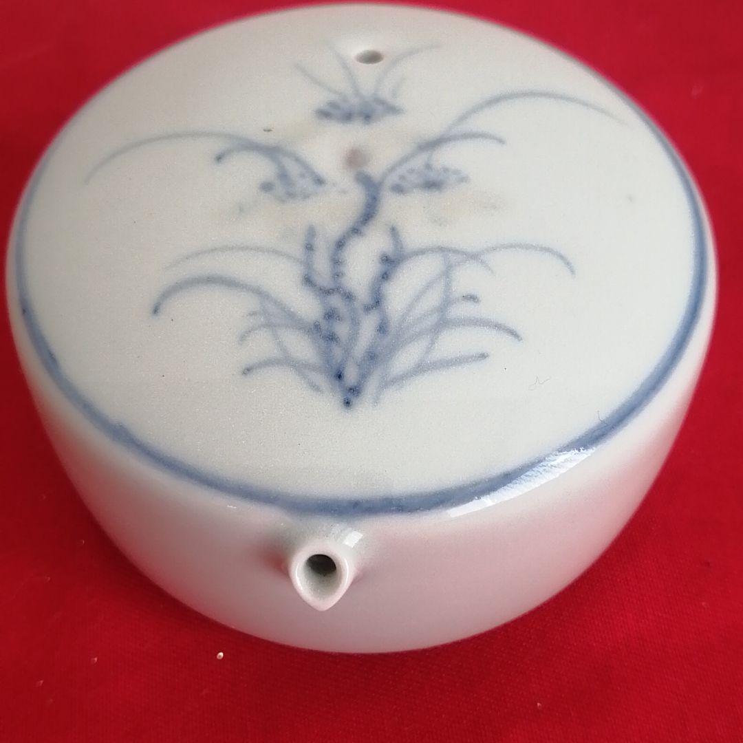 白磁　染付水滴　高麗天目　李殷　桐箱入り　茶道具