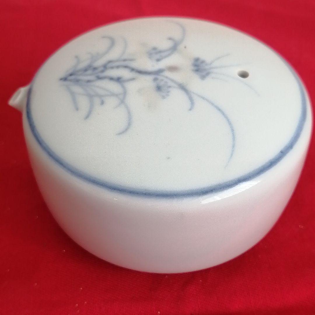 白磁　染付水滴　高麗天目　李殷　桐箱入り　茶道具