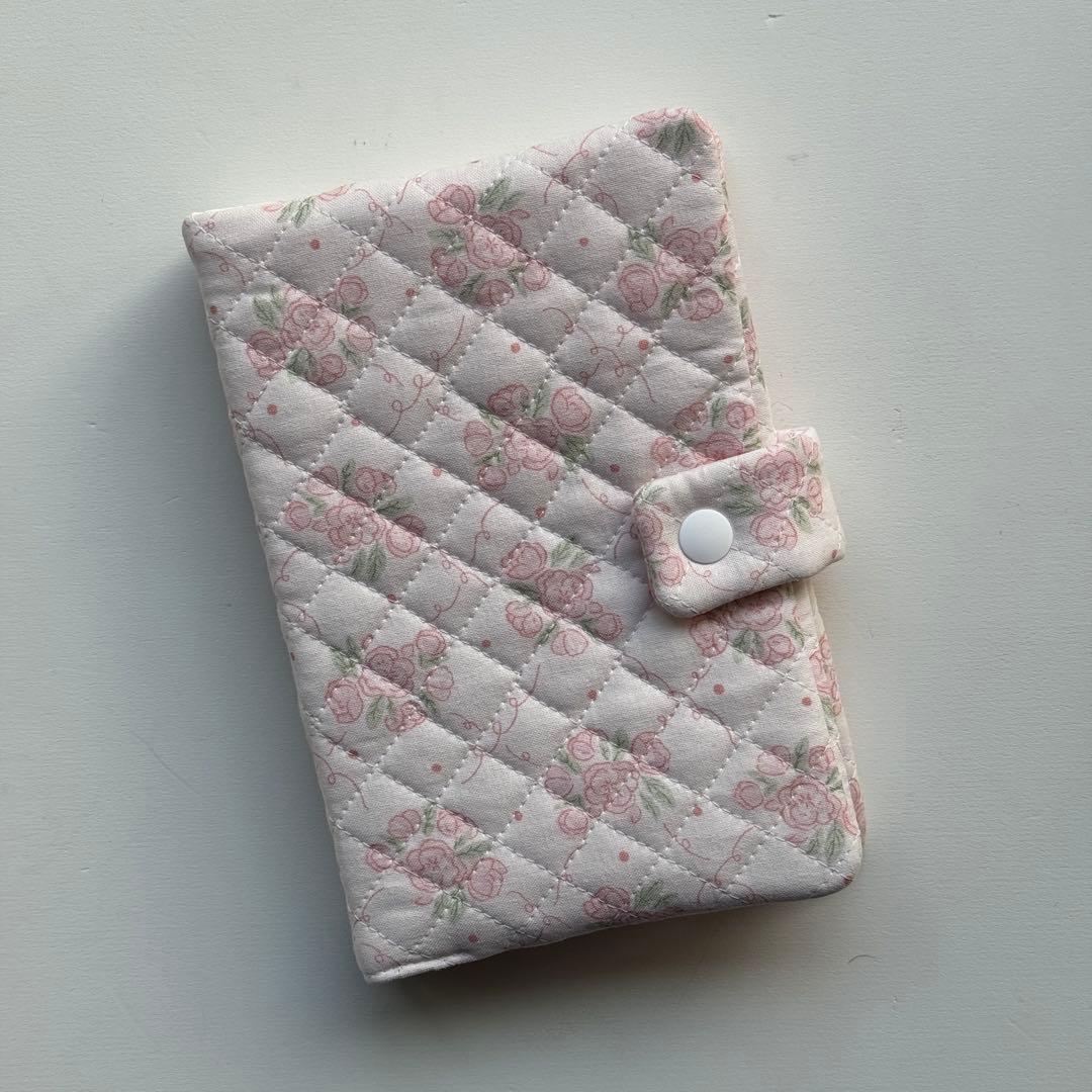 バインダーカバー　ピンク　花柄　A6 ティーコースター　韓国