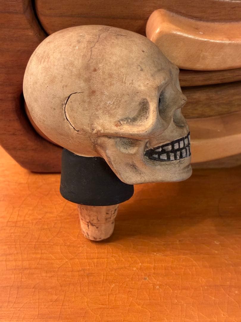 ビンテージ　スカル　髑髏　骸骨　デカンタ　死神　Poison 毒瓶　ホラー