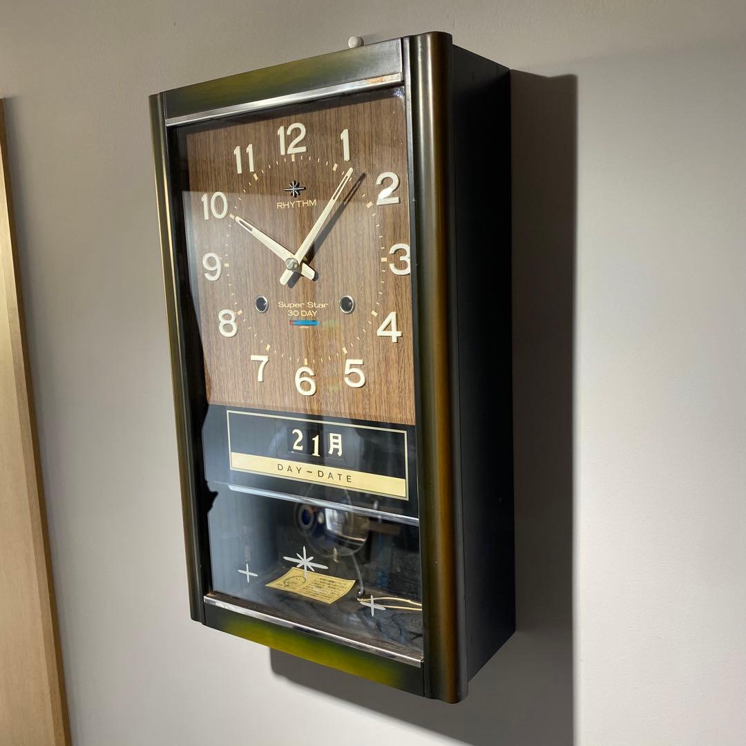 RHYTHM Super Star 30 DAY ゼンマイ時計　カレンダー付