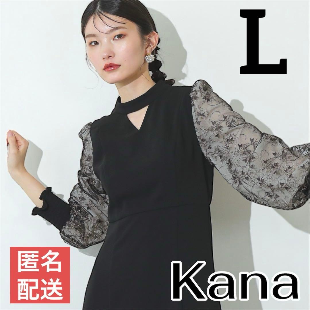 【完売品】Kana 刺繍シアー トライアングルデザイン ワンピース 結婚式ドレス