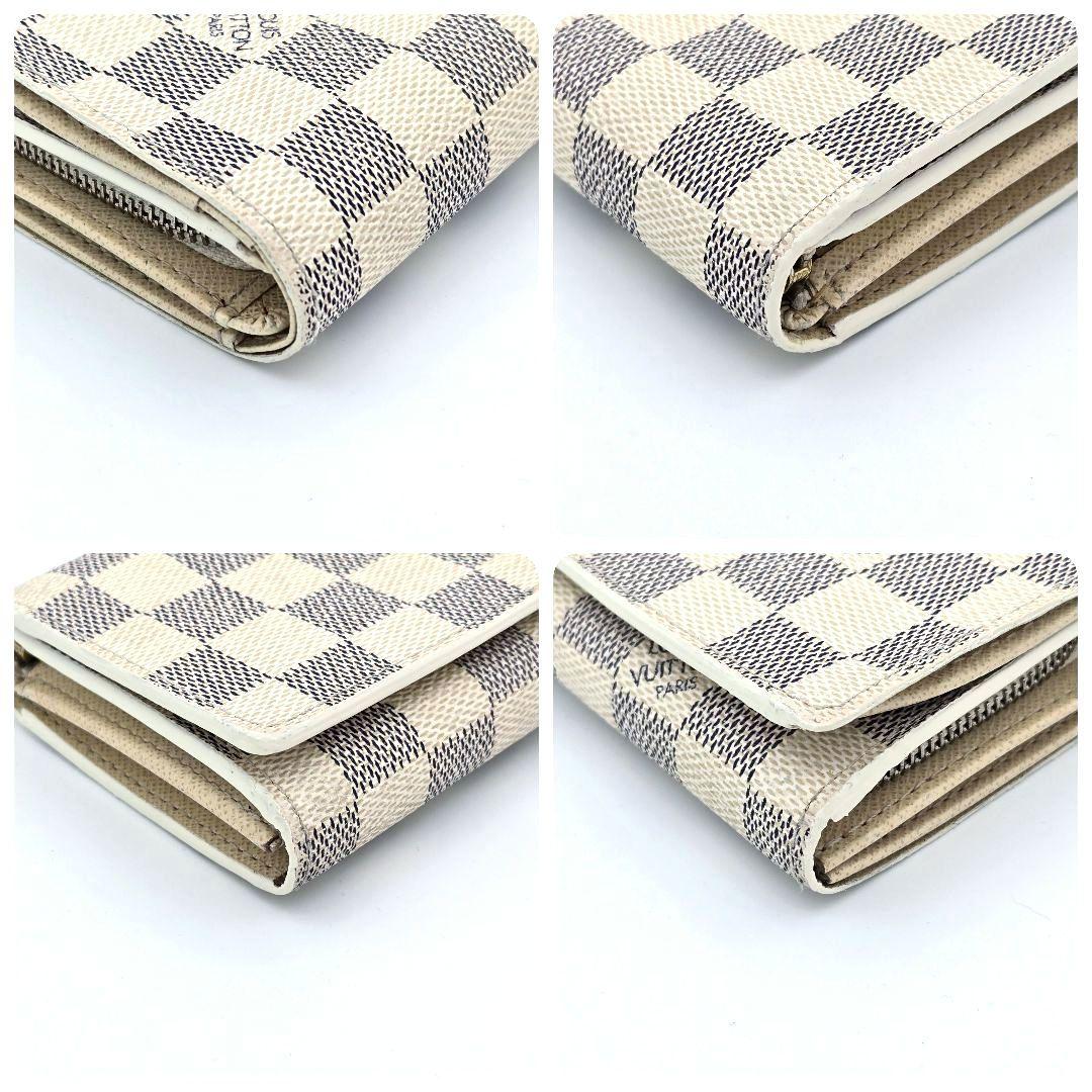 【新型】 ルイヴィトン ポルトフォイユ トレゾール 折り財布 ダミエアズール