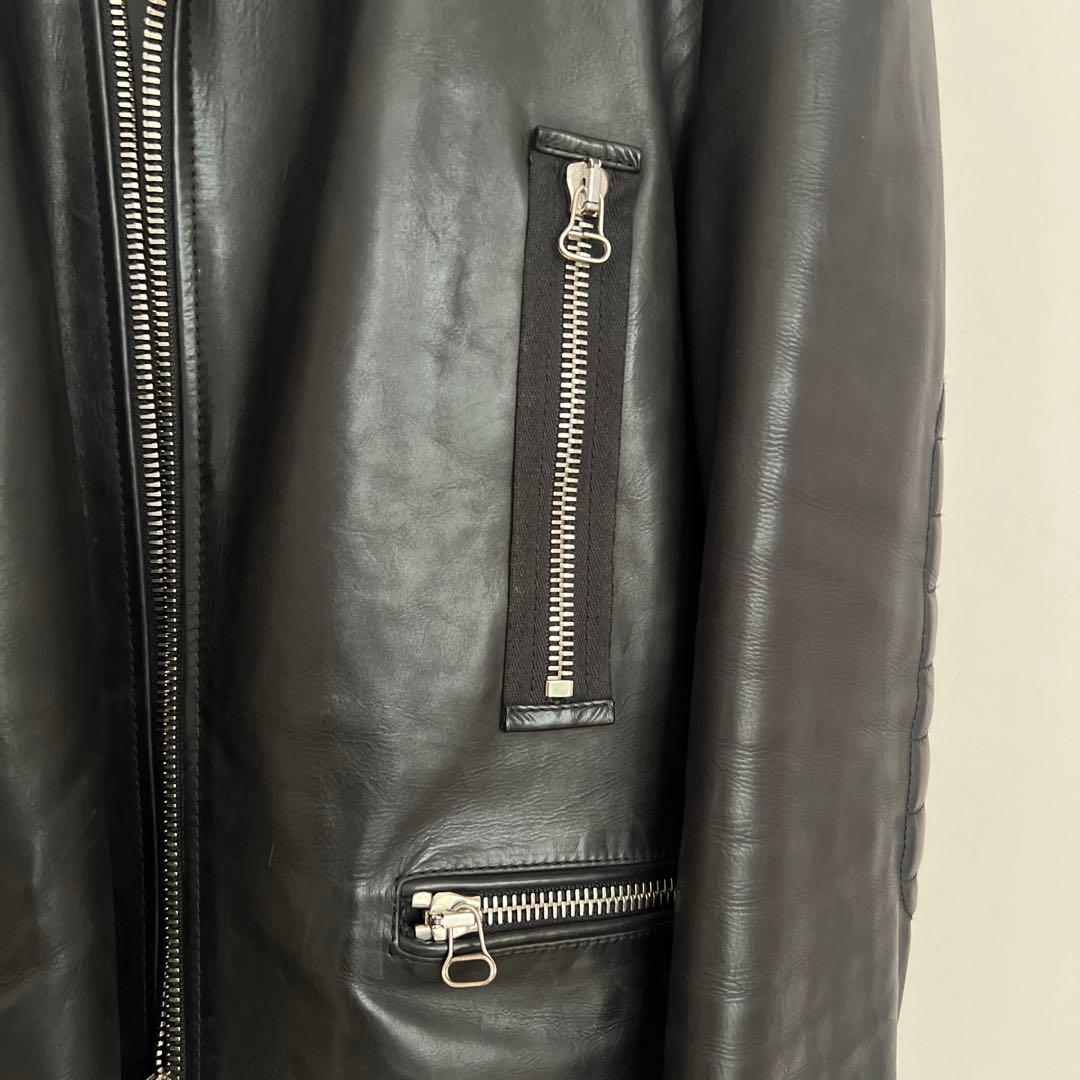 【最終価格】美品　LANVIN 最高級カーフ仕様　ライダース　48