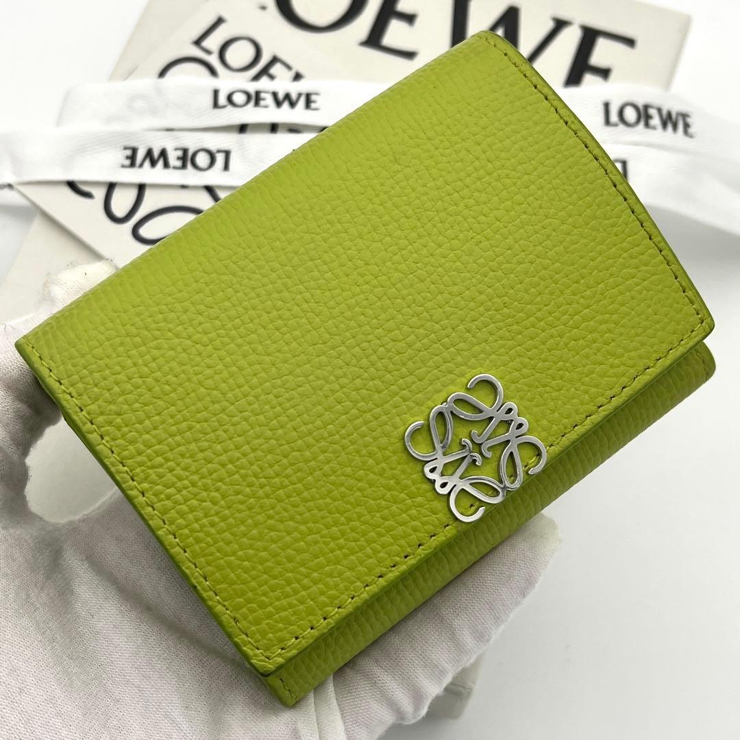 【希少カラー】LOEWE アナグラム トライフォールド ウォレット 三つ折り財布