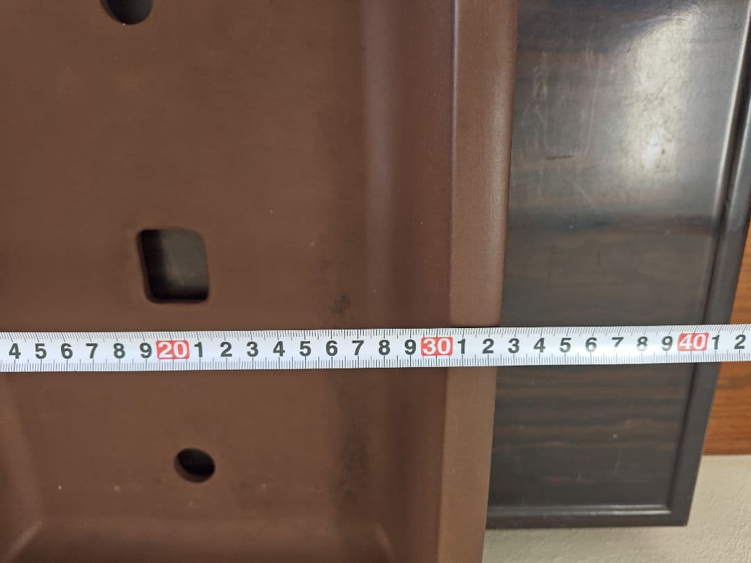 陶器製長方形盆栽鉢 大型　落款　丸四 約45.5cm×32.5cm×11.5cm