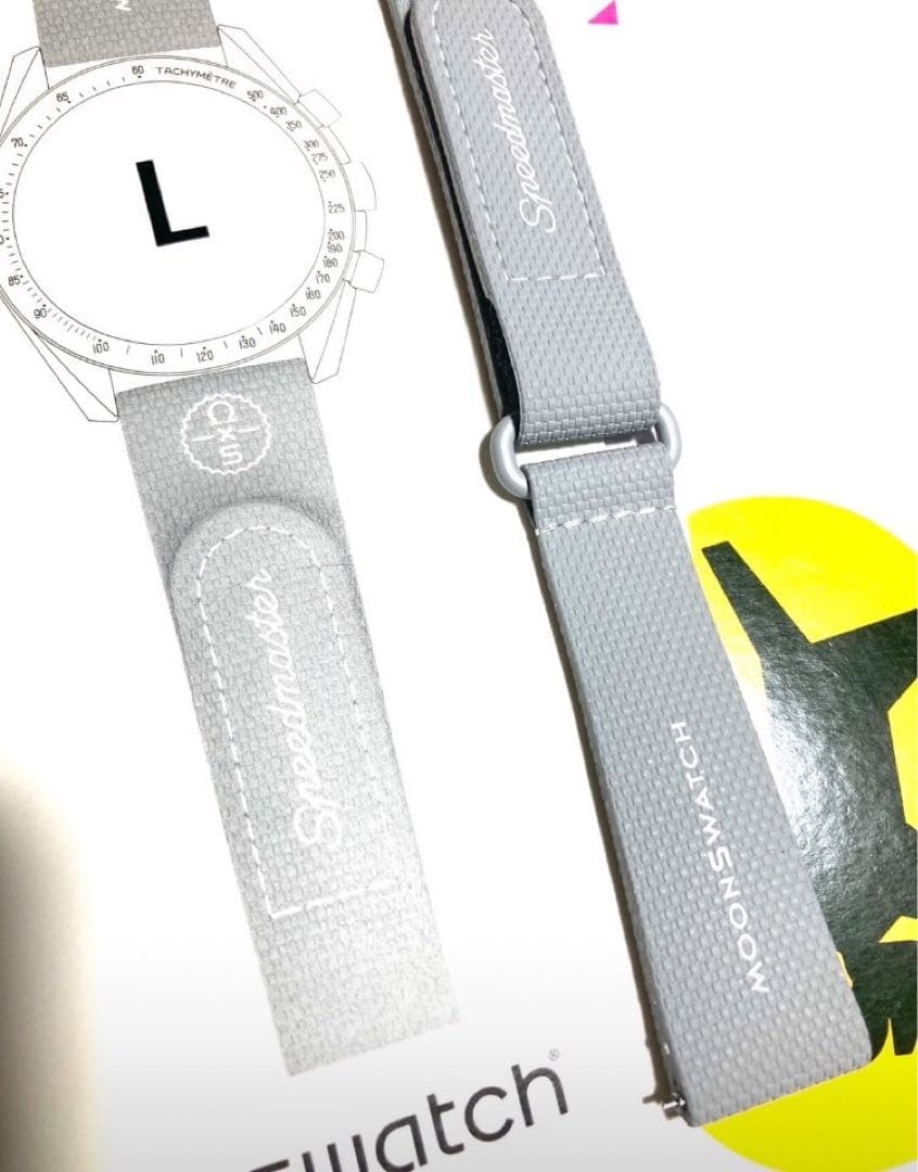 ムーンスウォッチ　純正ラバーストラップ　Lサイズ グレー