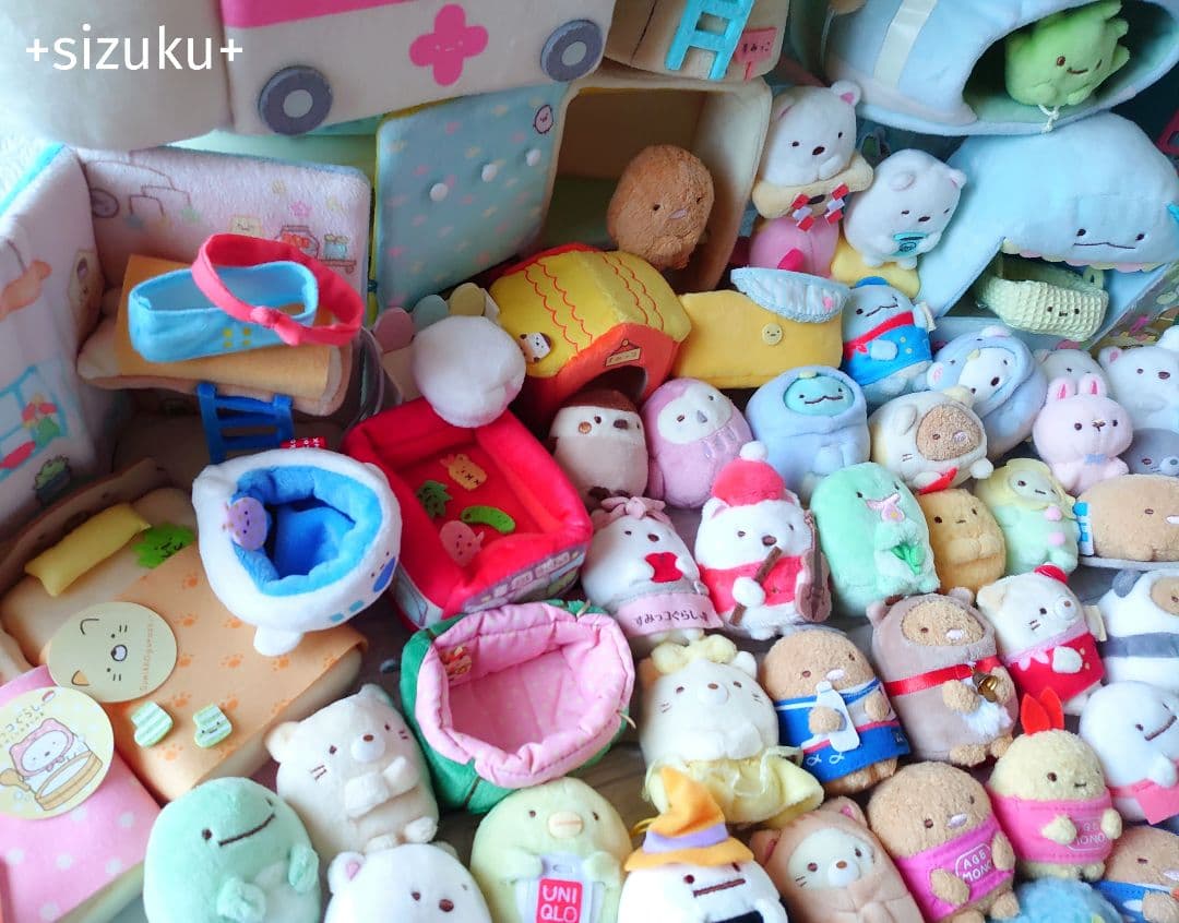 【豪華132点】すみっコぐらし ハウス 家具 てのりぬいぐるみ 色々 まとめ売り
