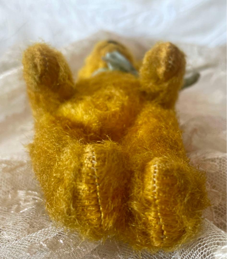 小さなイエローくまちゃん テディベア　フランスヴィンテージ アンティーク