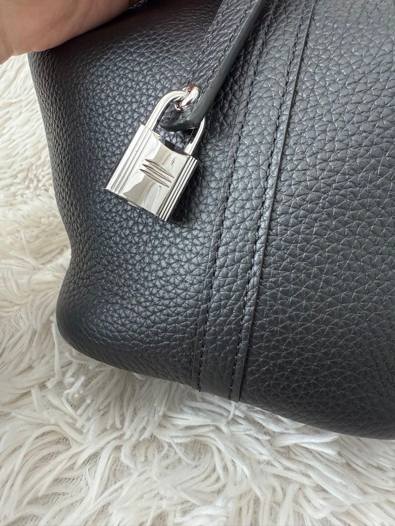 【美品】キューブバッグ PM ブラック×金具シルバー バッグインバッグ付き