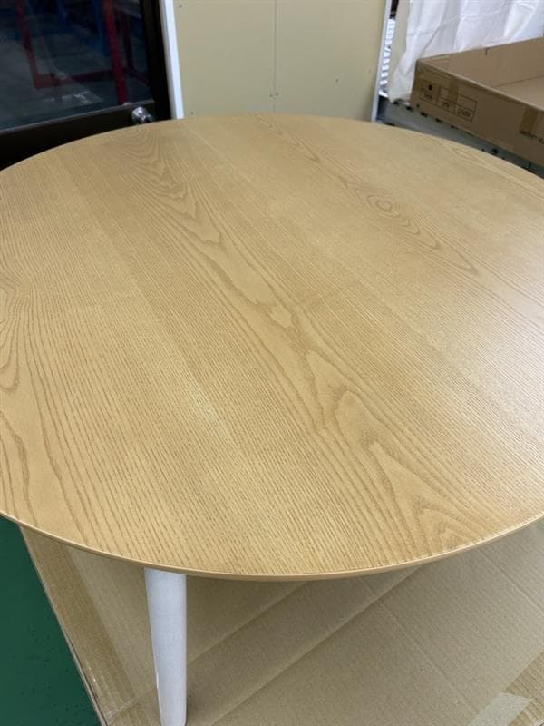 ☆BIG折れ脚　円形こたつ100NA＋WH 【訳あり特価】