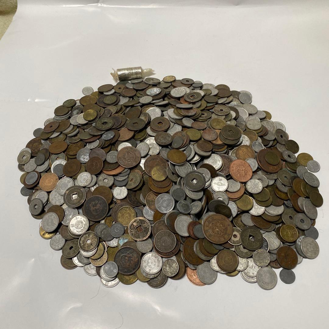日本の古銭 明治 大正 昭和 レトロ まとめ売り 正味4.6Kg NO.51