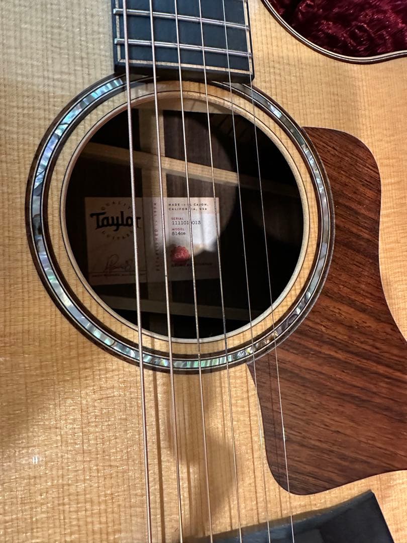 2022年購入Taylor814ce ギター 新品　島村楽器購入　保証書有