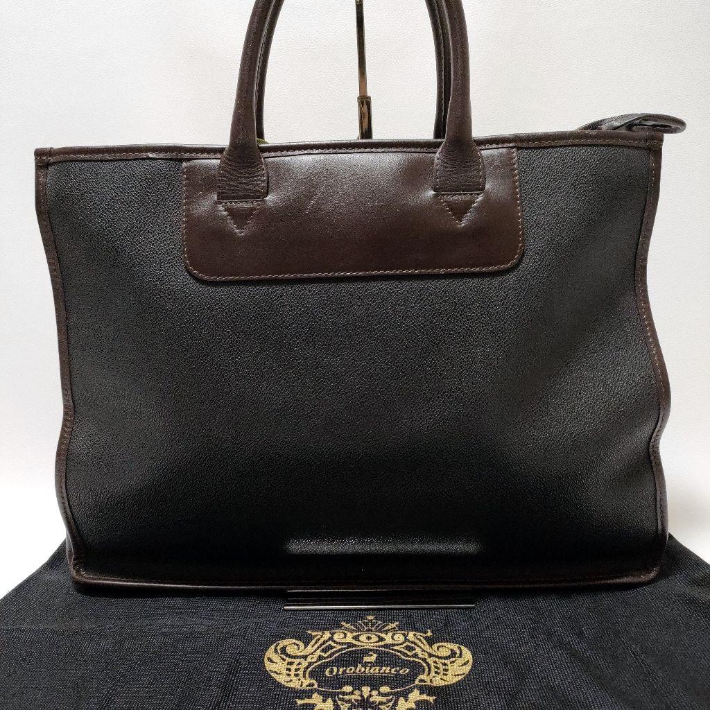 【極美品】orobianco ビジネス レザートートバッグ A4収容可