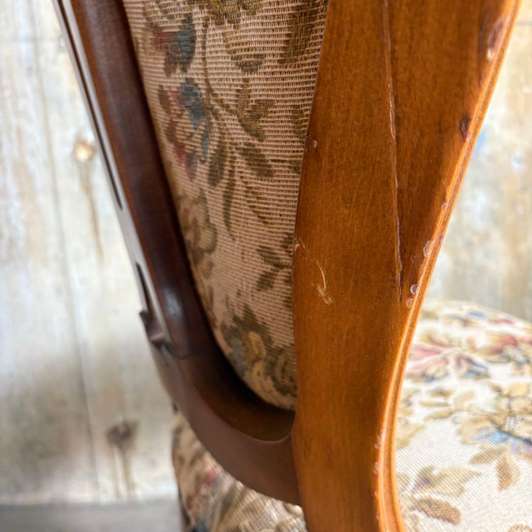 イタリアクラシック　フローレンスチェア　ダブルバック　猫脚　ヴィンテージ