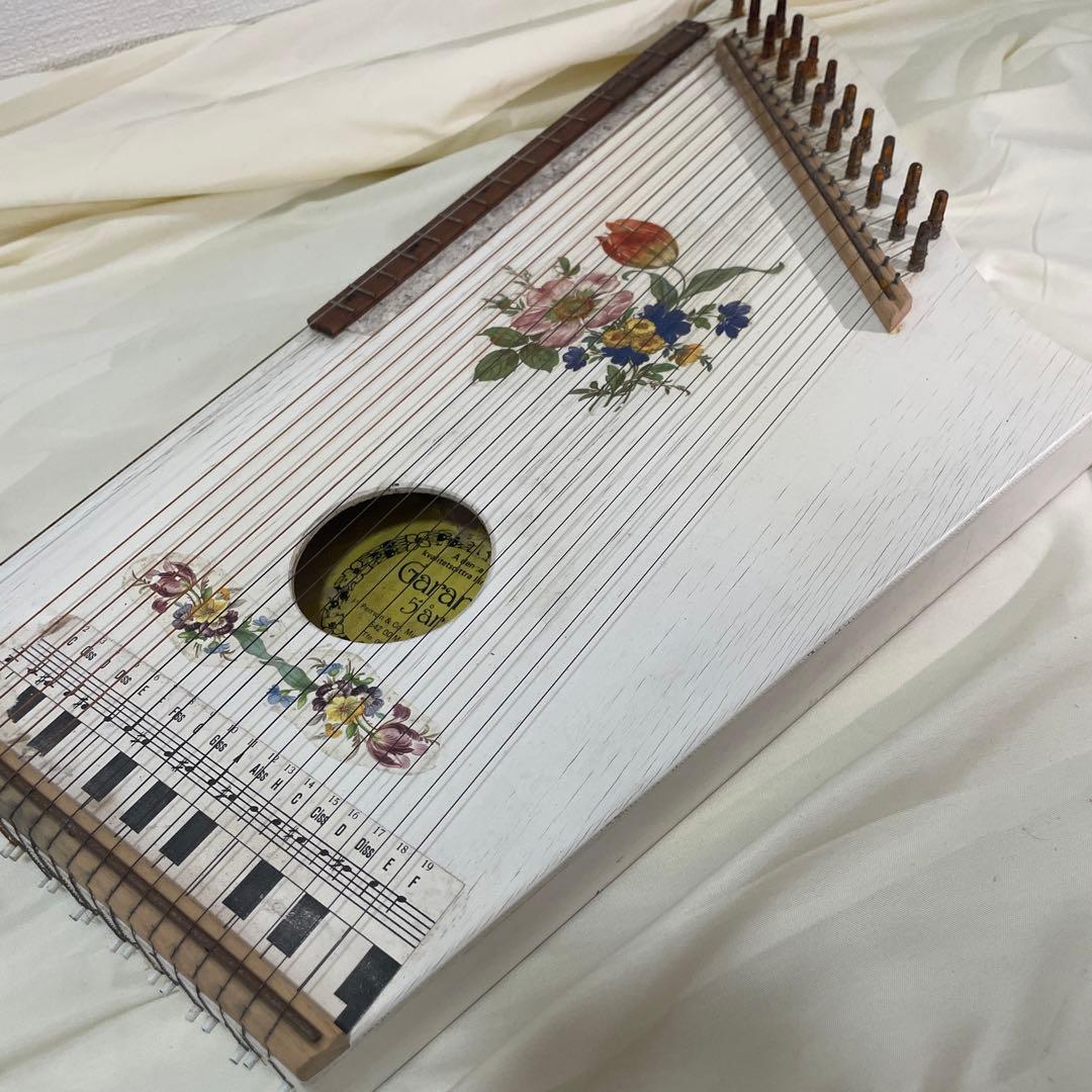 Garanti 5ar チター ハープ ビンテージ 弦楽器 模様