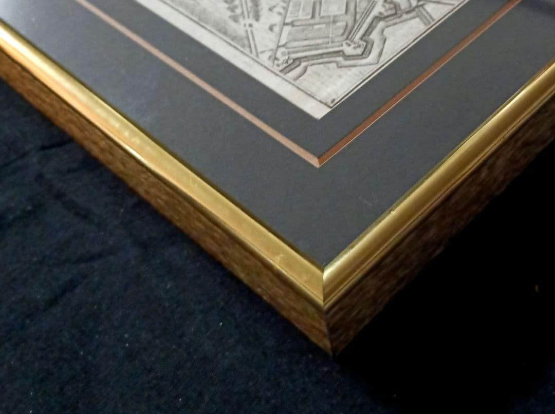 額装品　西洋古地図　1800年頃　アムステルダム都市図