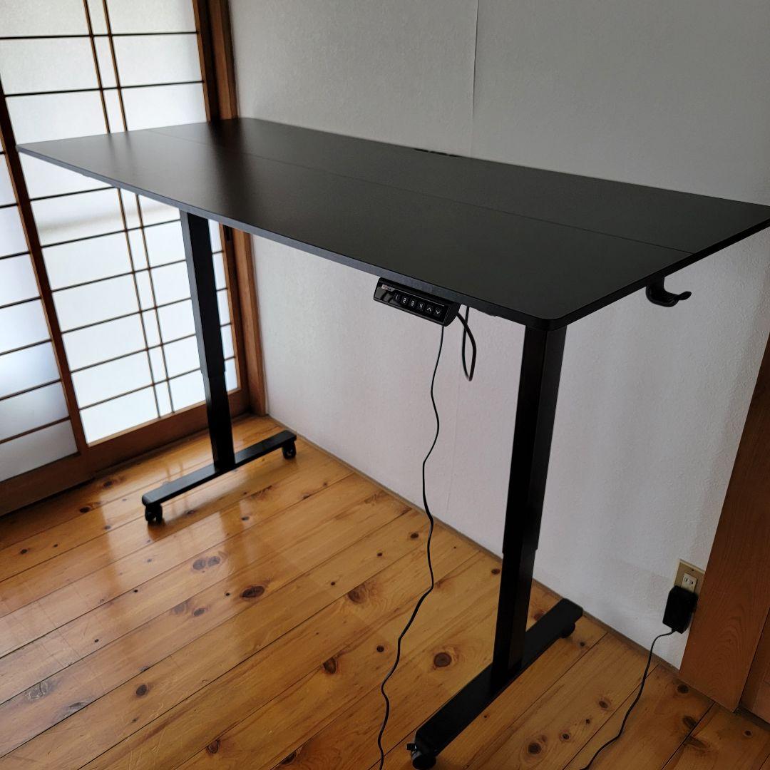 電動テーブル 昇降デスク 幅160cm 高さ76.5cm～122cmワークデスク