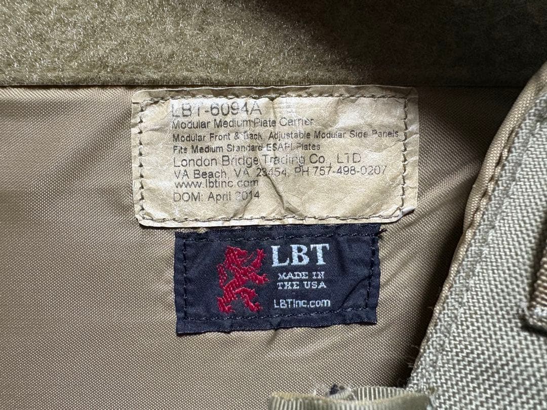 【おまけ付き】LBT6094A コヨーテブラウン プレートキャリア