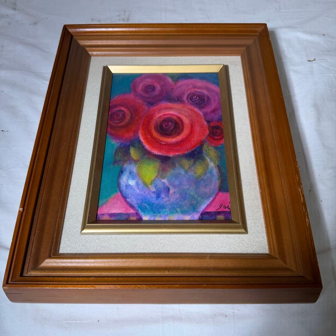 ⭐︎【大人気】⭐︎バラの絵画　額付き　玄関先などに