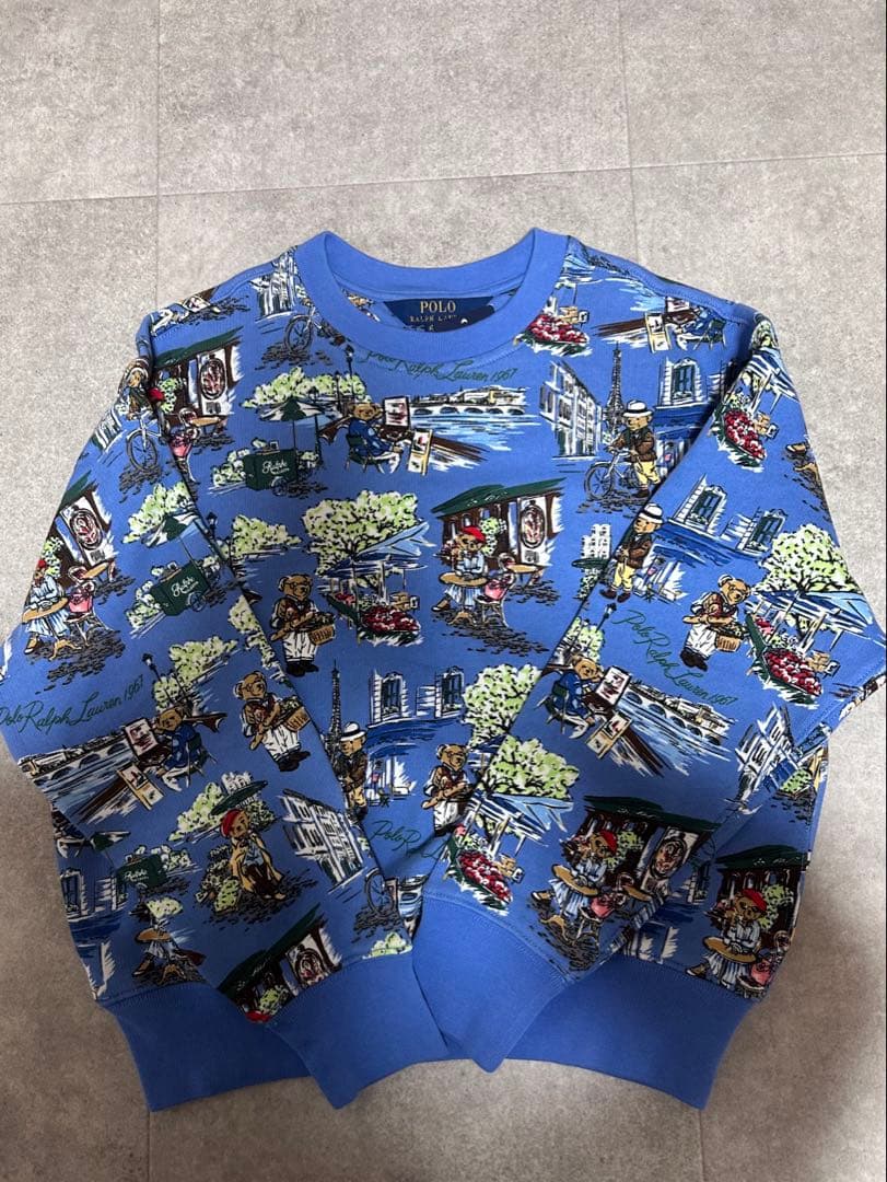 【新品】ポロラルフローレン　ポロベア ブルー トレーナー パリ