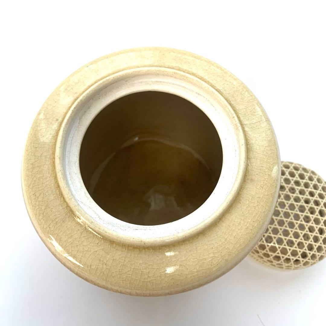 薩摩焼　透かし香炉　在銘　永田作　送料込み