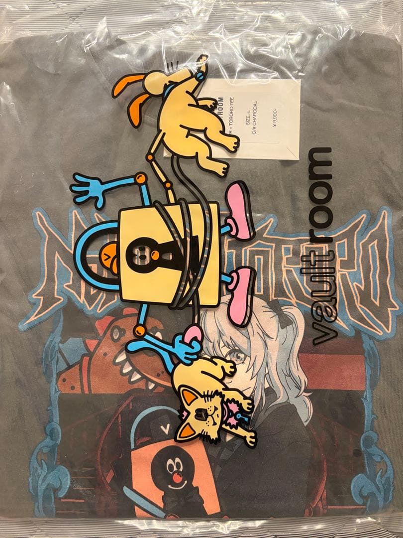 vaultroom VR × TORORO TEE / CHARCOAL L