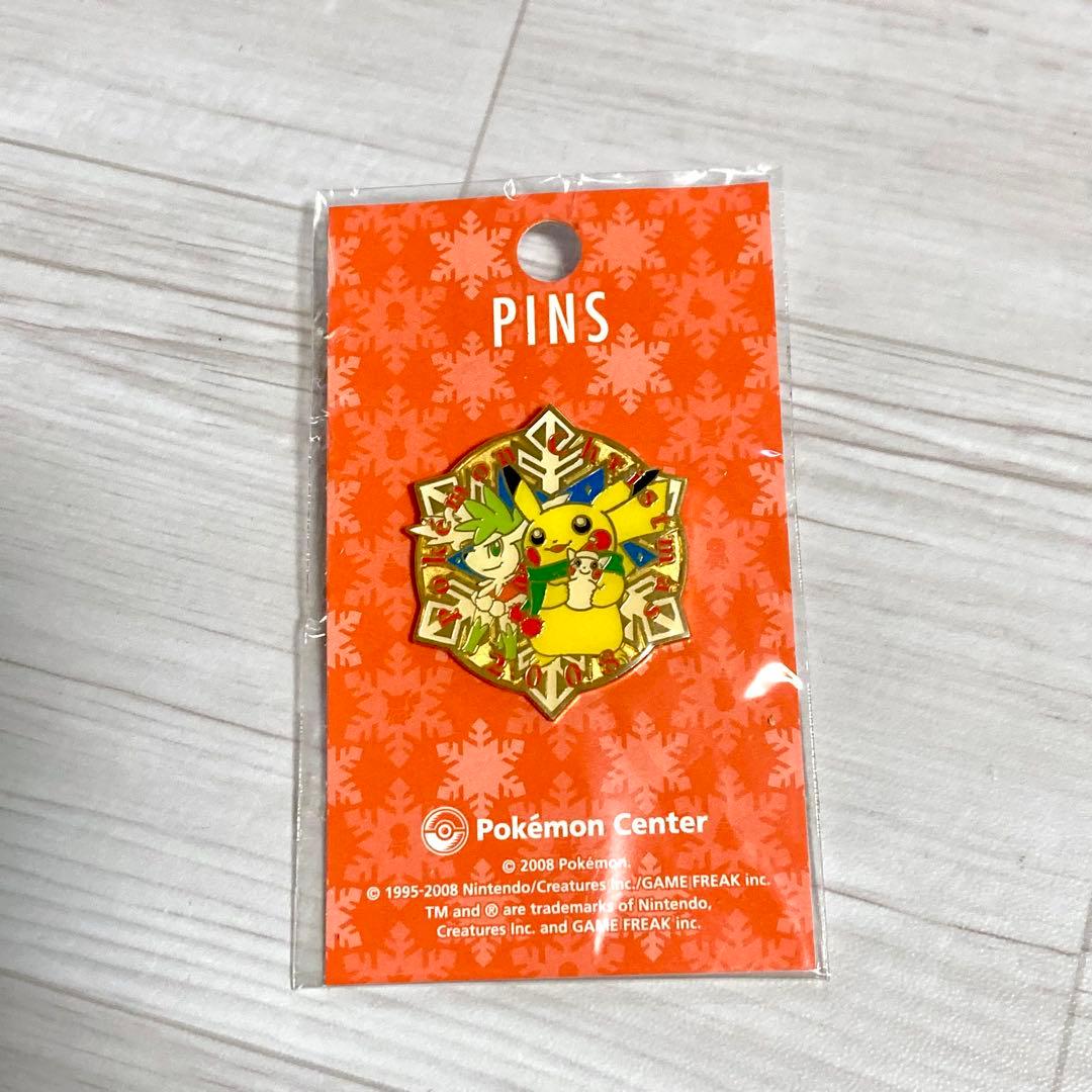 ポケモンセンター 限定 2008 クリスマス ピンズ ピカチュウ シェイミー