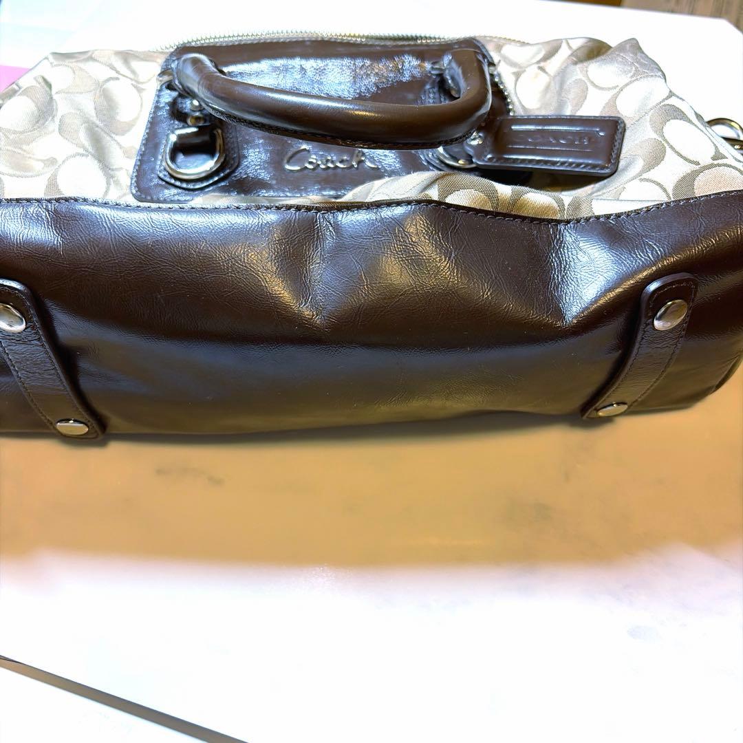 COACH コーチ 2WAY ハンドバッグ シグネチャー ナイロン F15443