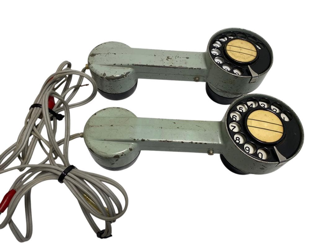 試験用送受器　電話器　レトロ　昭和アンティーク受話器