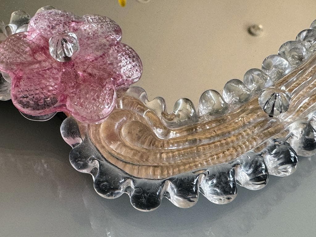 ムラーノガラス　＜Ｂ＞　壁掛け・スタンドミラー　ベネチアンガラス　イタリア