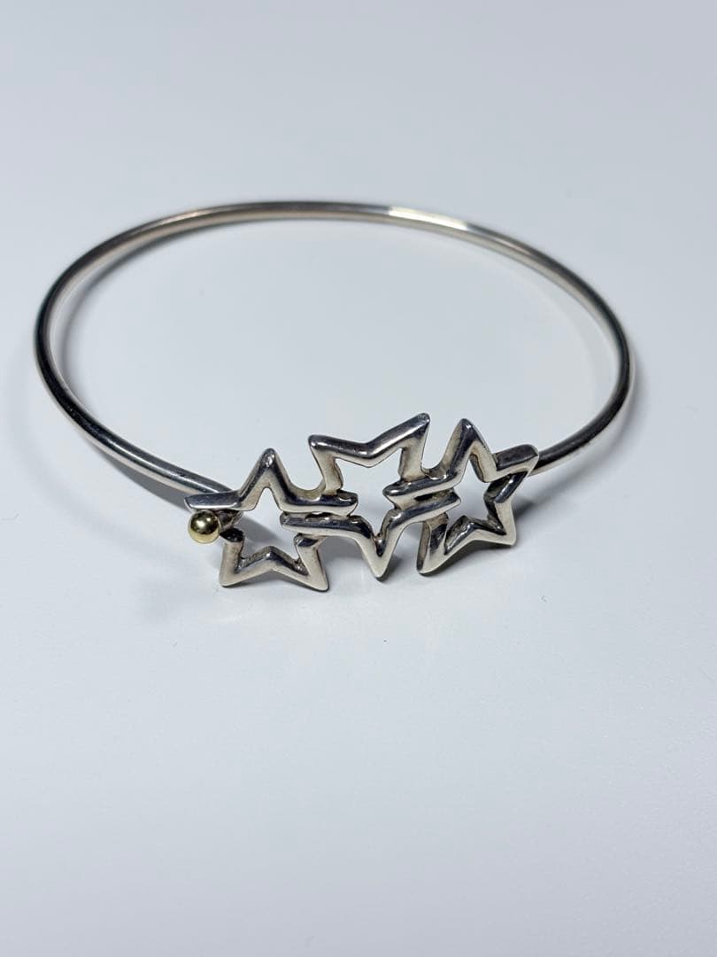 ティファニーバングル トリプルスター シルバー925/K18 シルバー×ゴールド