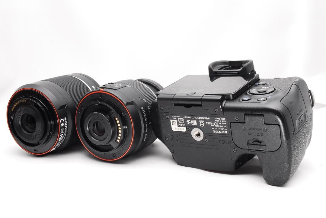 撮影枚数新品級♥ SONY ソニー α65 ♥スマホ転送♥ダブルレンズ