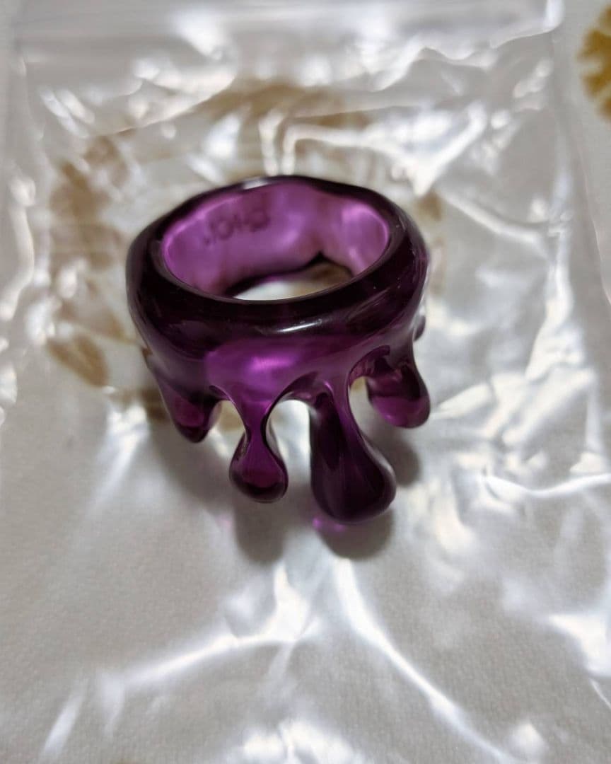 Q-pot　メルトリング　クリアパープル