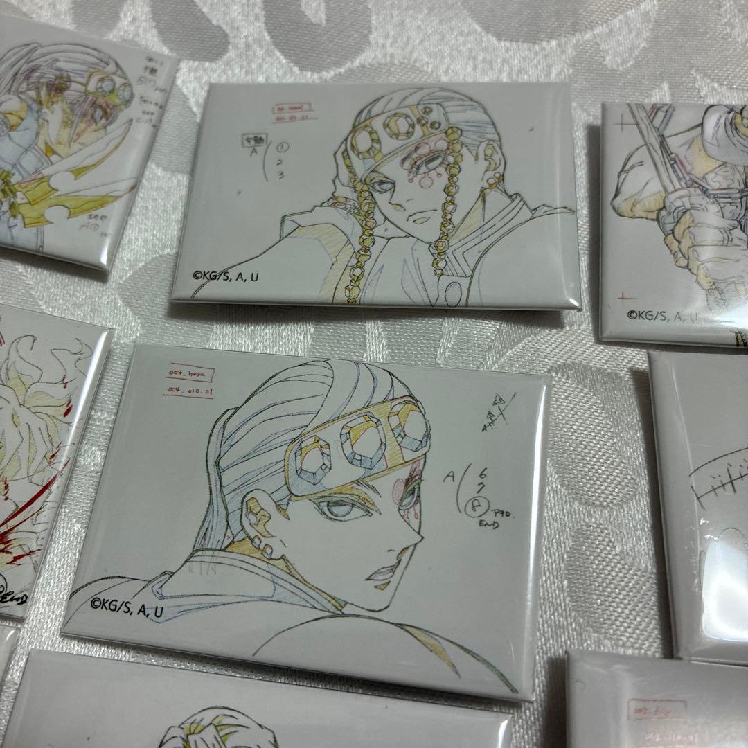 鬼滅の刃 原画コレクション ランダムスクエア缶バッジ 遊郭編 宇髄天元 コンプ