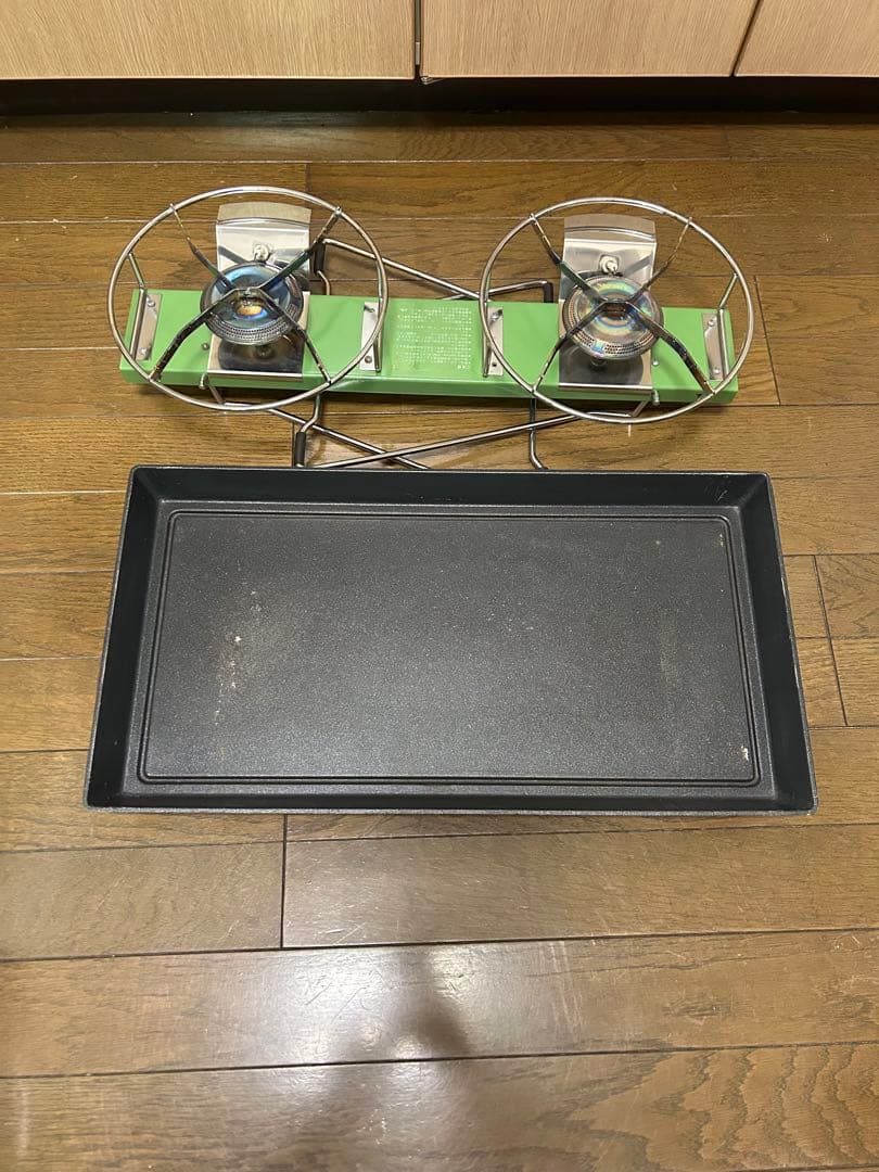 イワタニ プリムス ツーバーナーコンロ　P-2CA ＆ 専用グリル&OD缶2缶付