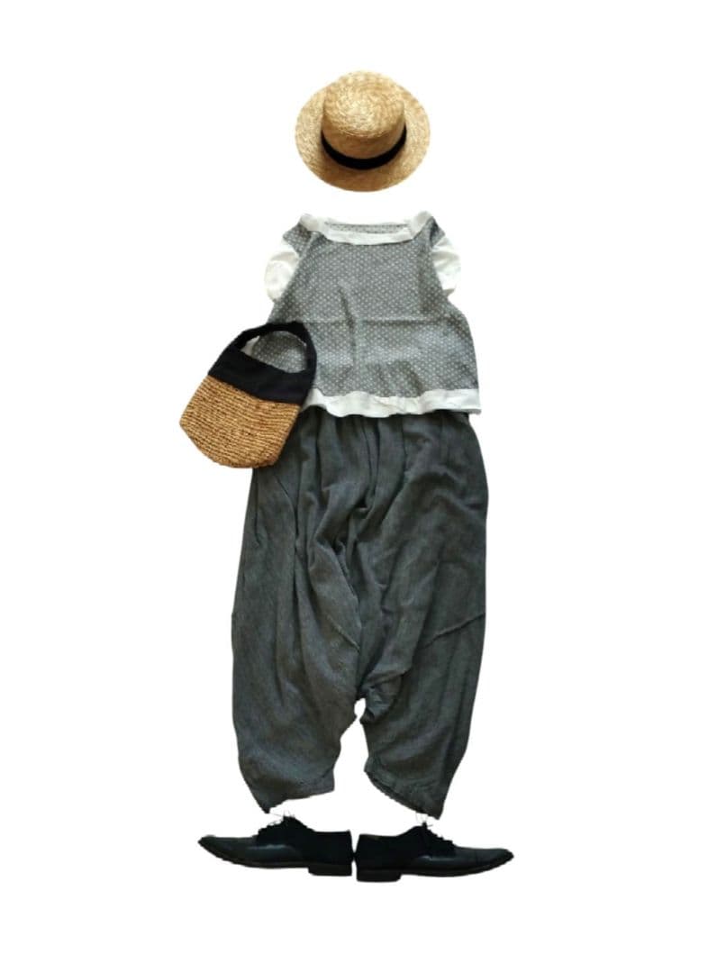 萠 MOYURU✨️サルエルパンツ やわらかコットン