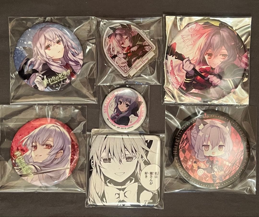 終わりのセラフ 缶バッジ 柊シノア 一番ぐじ 缶バッジ まとめ売り